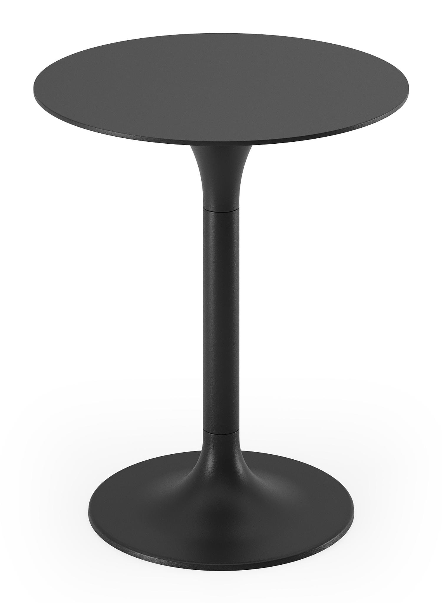 Fano bijzettafel in zwart aluminium met  Zwart - Dia. 43 x H 51 cm