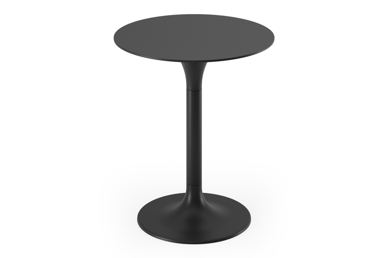 Fano bijzettafel in zwart aluminium met  Zwart - Dia. 43 x H 51 cm