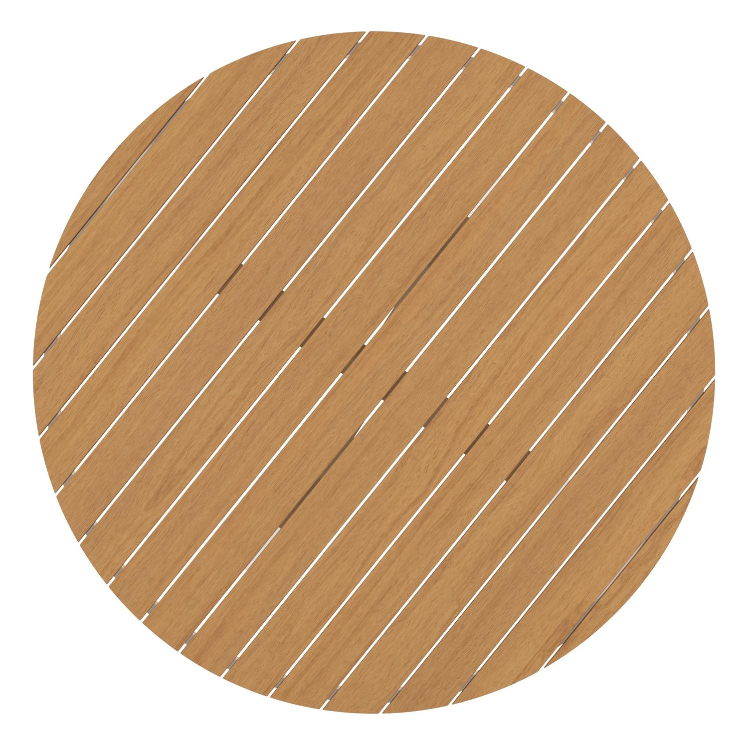 Tora tuintafel in wit aluminium en polywood - Dia. 140 x H 69 cm