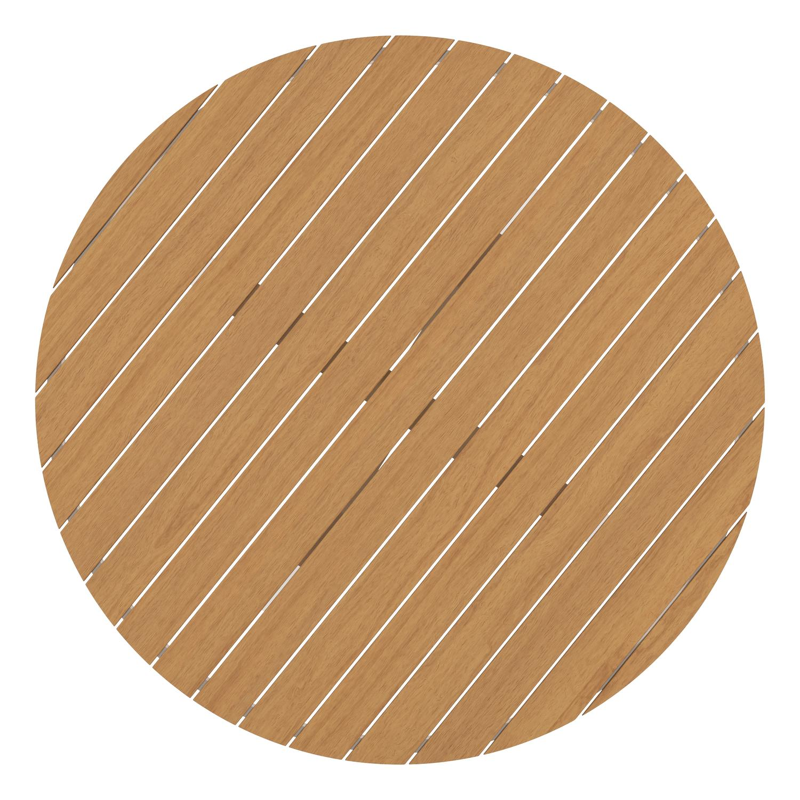 Tora tuintafel in wit aluminium en polywood - Dia. 140 x H 69 cm