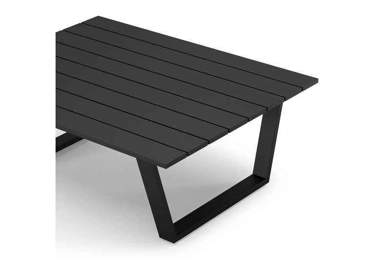 Table basse Alora en aluminium noir - Lg. 77 x Lrg. 77 x Haut. 35 cm