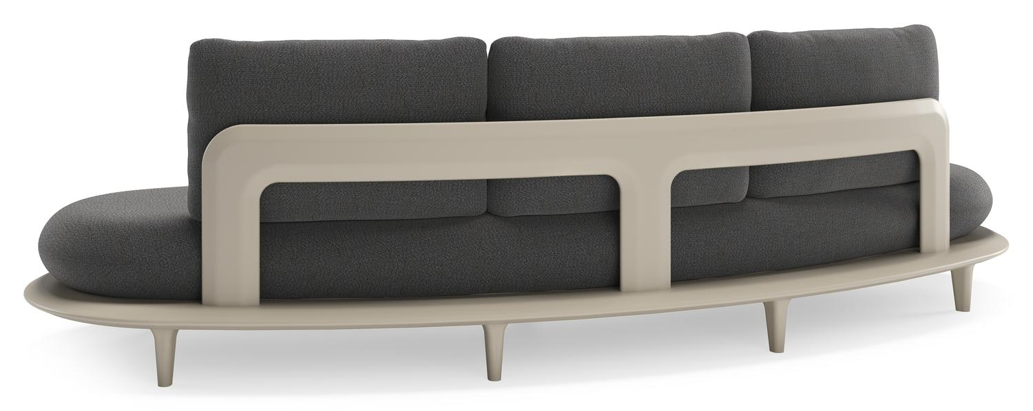 Bomero loungebank in beige aluminium met savane tornado all weather sunbrella® luxe kussen