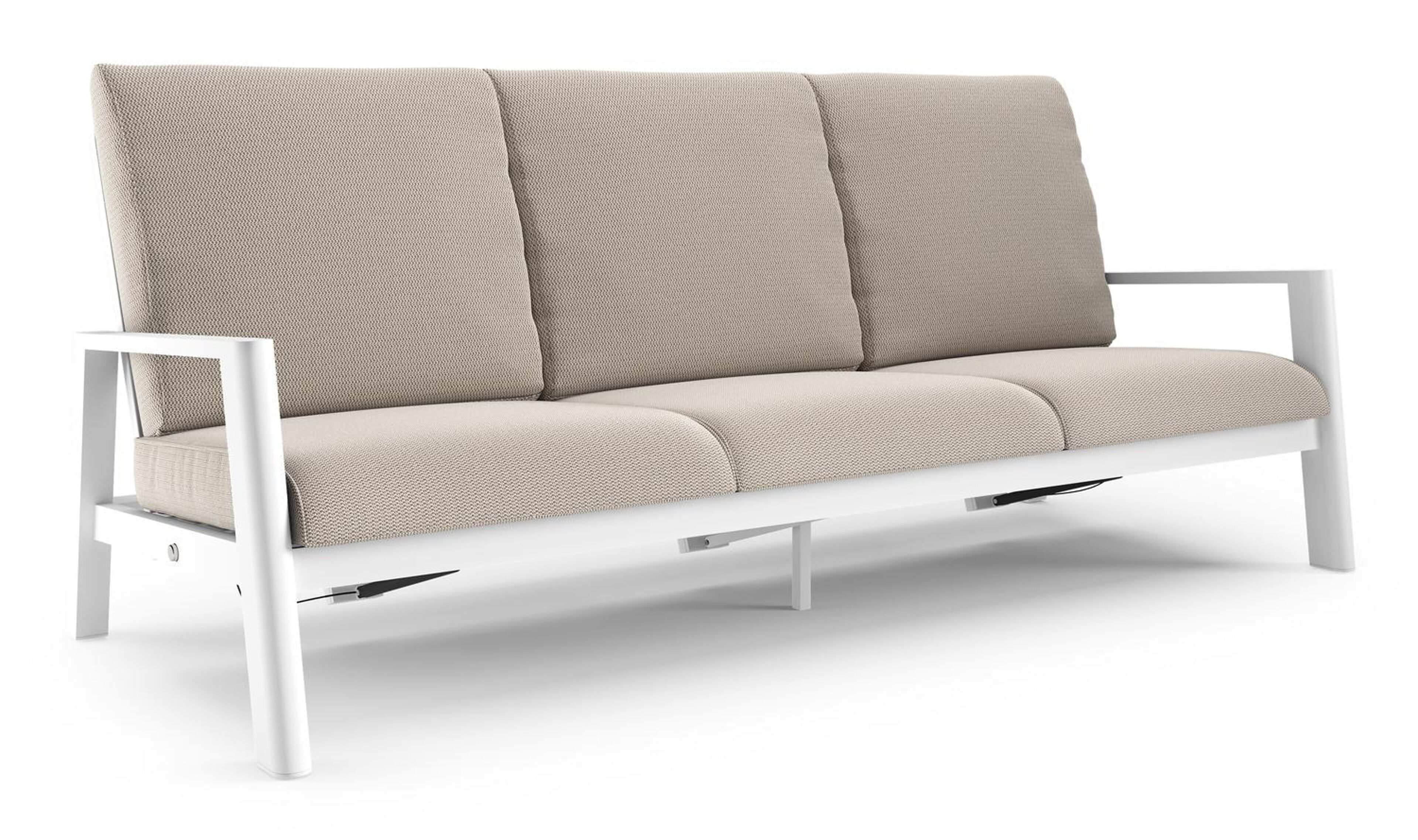 Cirello loungebank in wit aluminium met lopi fossil all weather sunbrella® luxe kussen