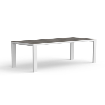Como tuintafel in wit aluminium met tafelblad in volkeramiek - L 240 x B 100 cm