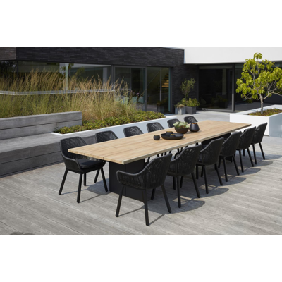 Tafelblad in teak - Naturel - L 420  x B 112 cm