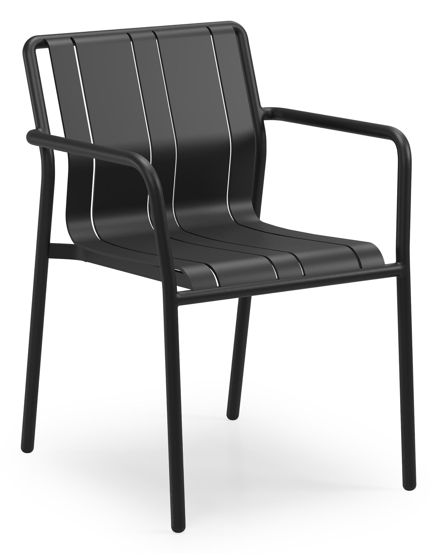 Bolito tuinstoel in zwart aluminium