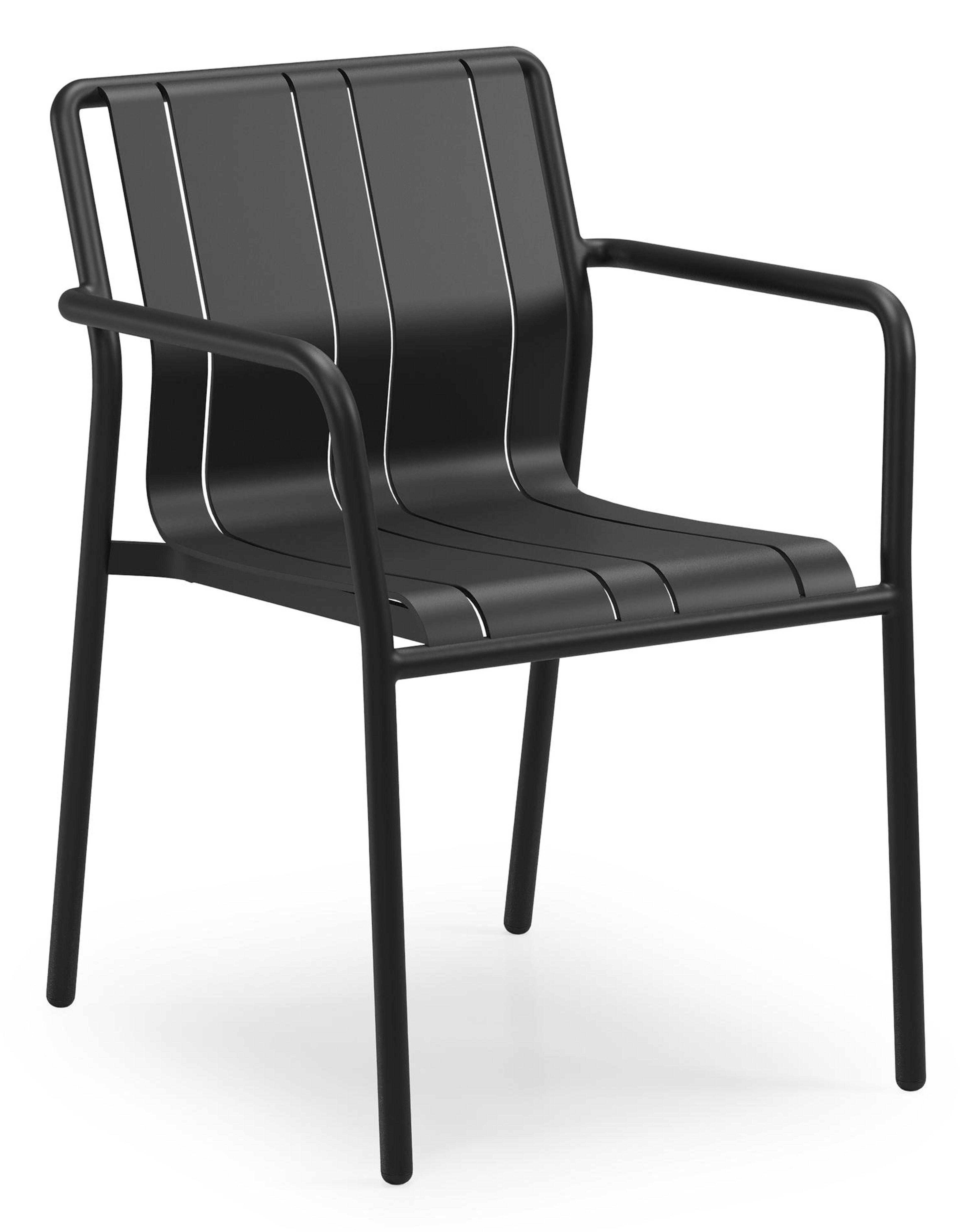 Bolito tuinstoel in zwart aluminium