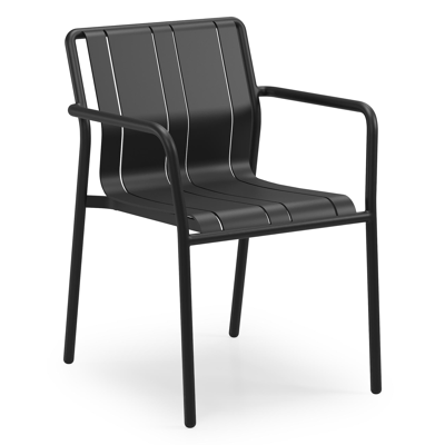 Bolito tuinstoel in zwart aluminium