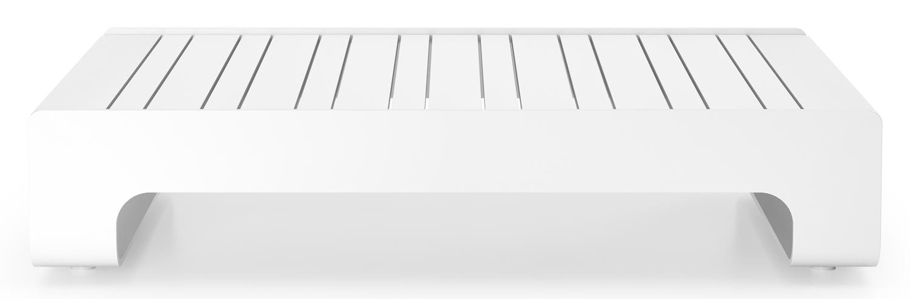 Atessa loungetafel in wit aluminium - L 117,5 x B 70 x H 30 cm