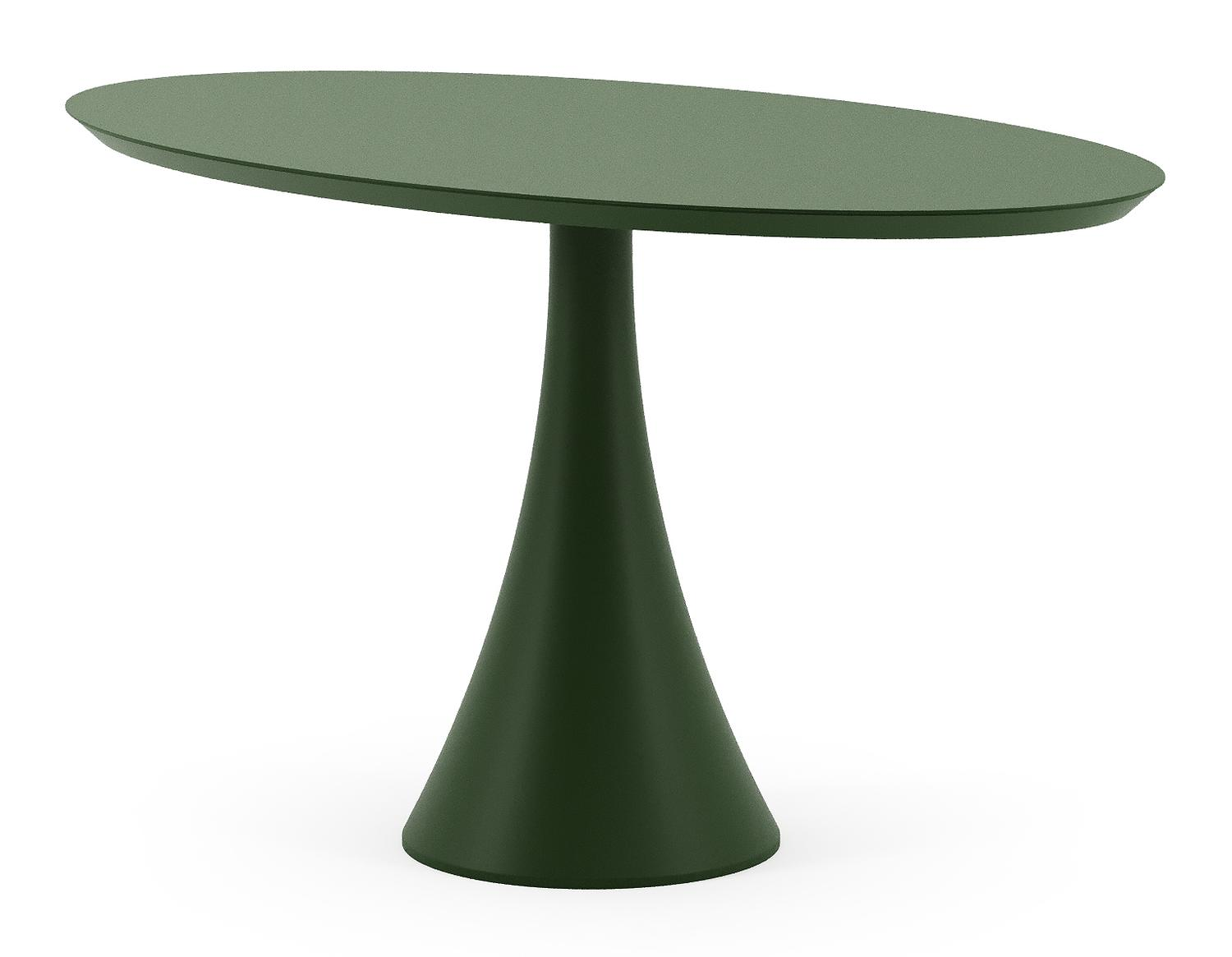 Fano tuintafel ovaal in groen aluminium - L 140 x B 80 x H 75 cm