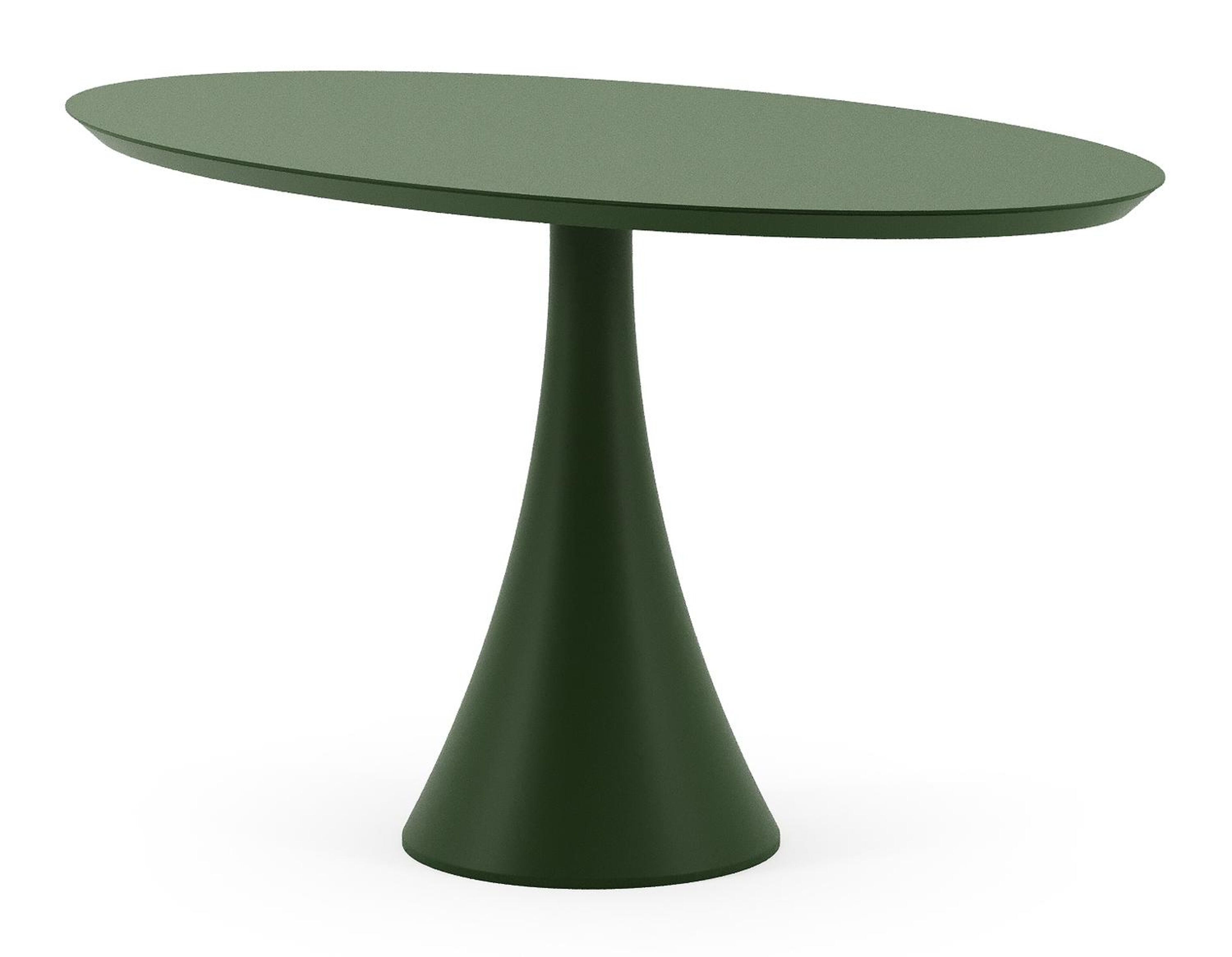 Fano tuintafel ovaal in groen aluminium - L 140 x B 80 x H 75 cm