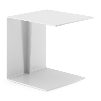 Tufo bijzettafel in wit aluminium - L 40 x B 47 x H 45 cm