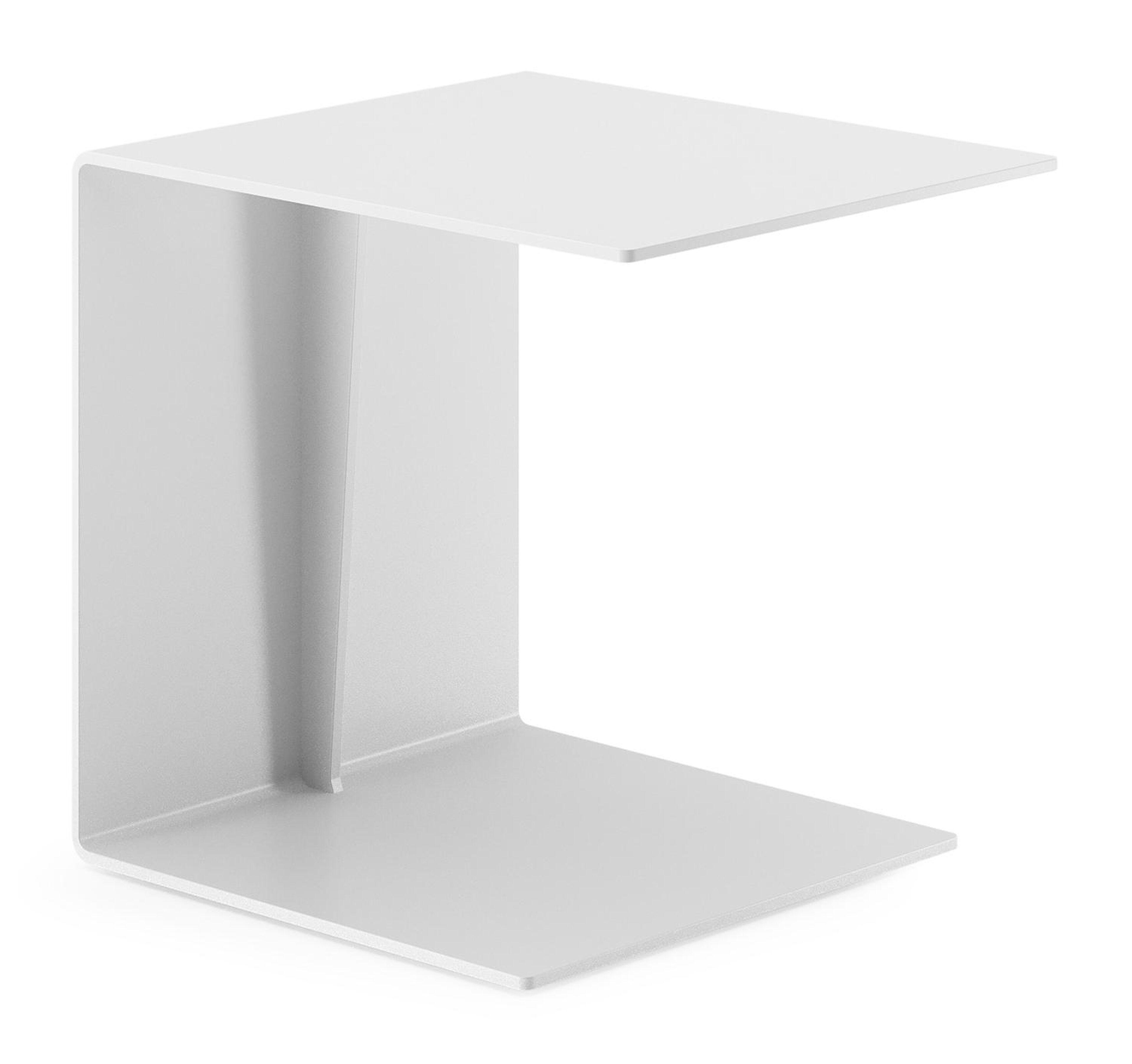 Table d'appoint Tufo en aluminium blanc - Lg 40 x larg. 47 x H 45 cm