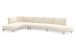 Chaise longue rechts + 3-zit organisch