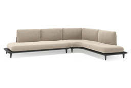 Chaise longue links + 2-zit