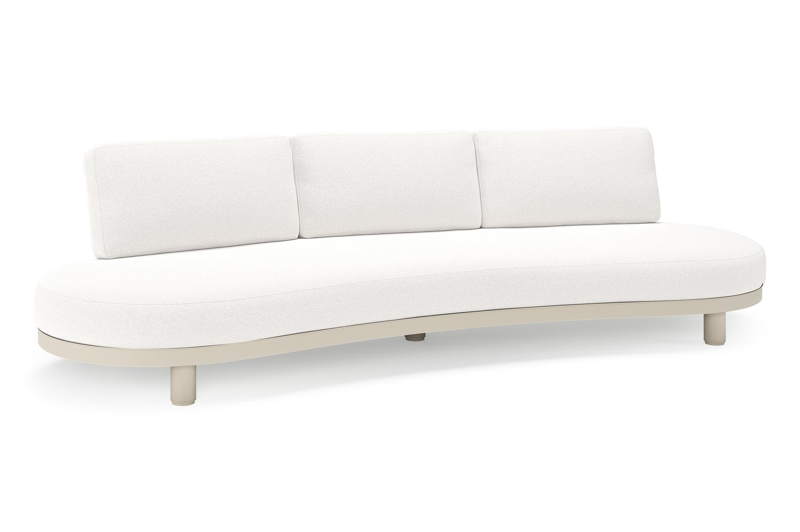 Donato loungebank in beige aluminium met all weather solica Soul Optik kussen