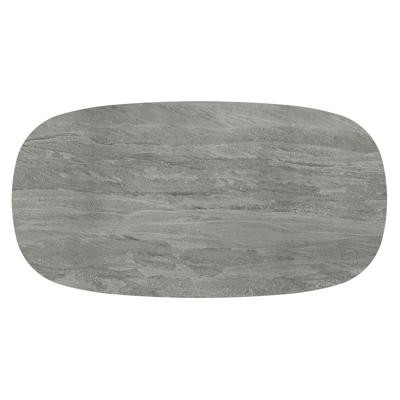 Amico tuintafel bombo in wit aluminium en volkeramiek Aspen Grey - L 210 x B 110 x H 73.5 cm