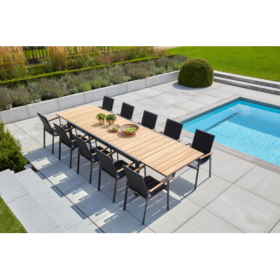 Tafelblad in teak - Naturel - L 240  x B 100 cm