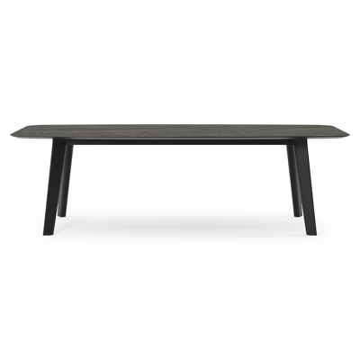 Table de jardin Lacrima en aluminium noir et céramique pleine black obsession - Lg 255 x Larg. 115 x H 74 cm