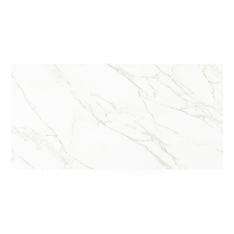 Cirello tuintafel in wit aluminium en volkeramiek calacatta - L 200 x B 100 x H 75 cm