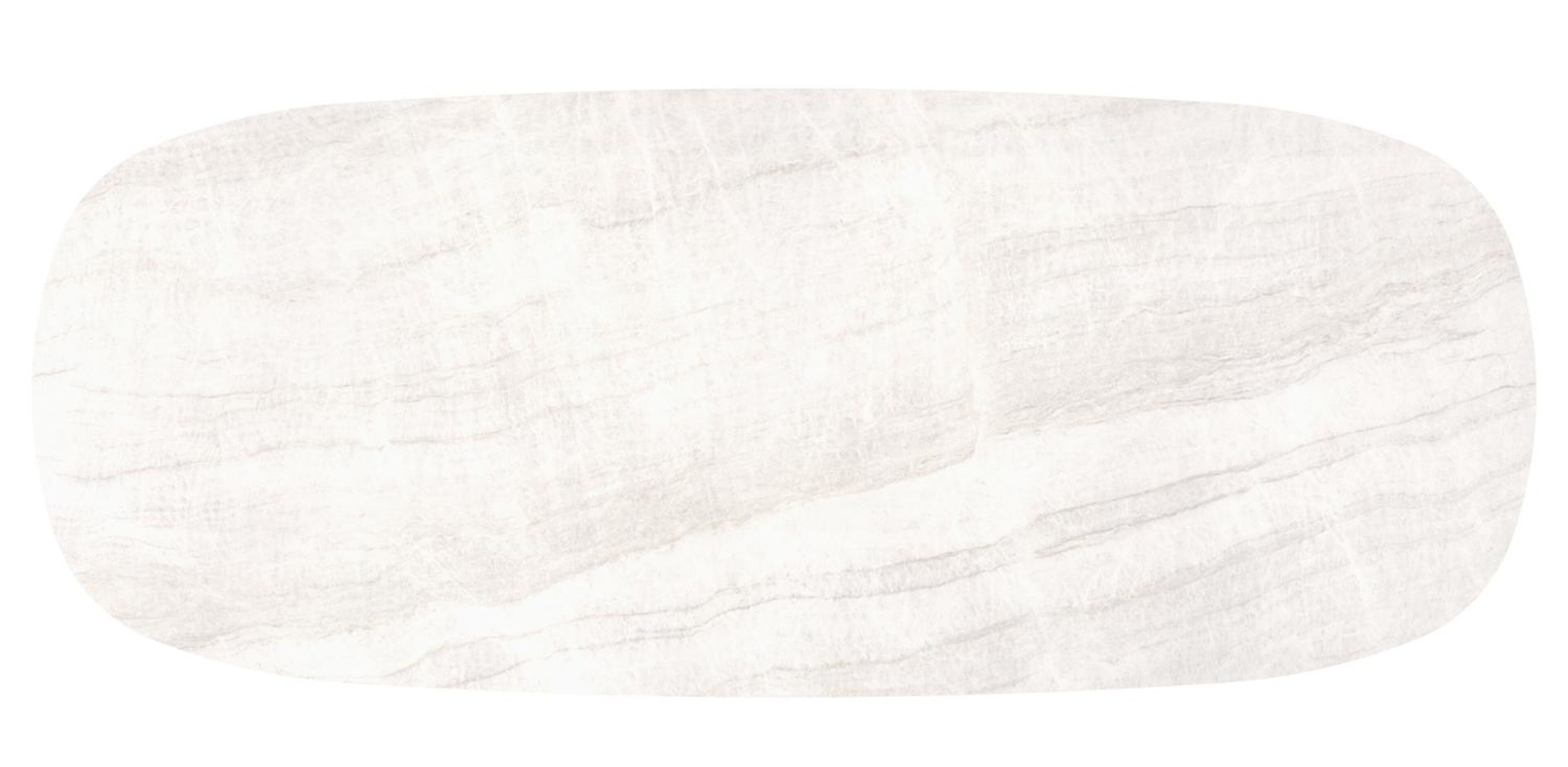 Table de jardin low dining Amico bombo en aluminium noir et céramique pleine Taj Mahal - Lg. 320 x Lrg. 130 x Haut. 61 cm