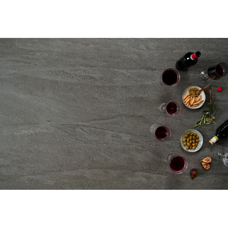 Cesano tuintafel in wit aluminium en volkeramiek aspen grey - L 280 x B 110 x H 75 cm