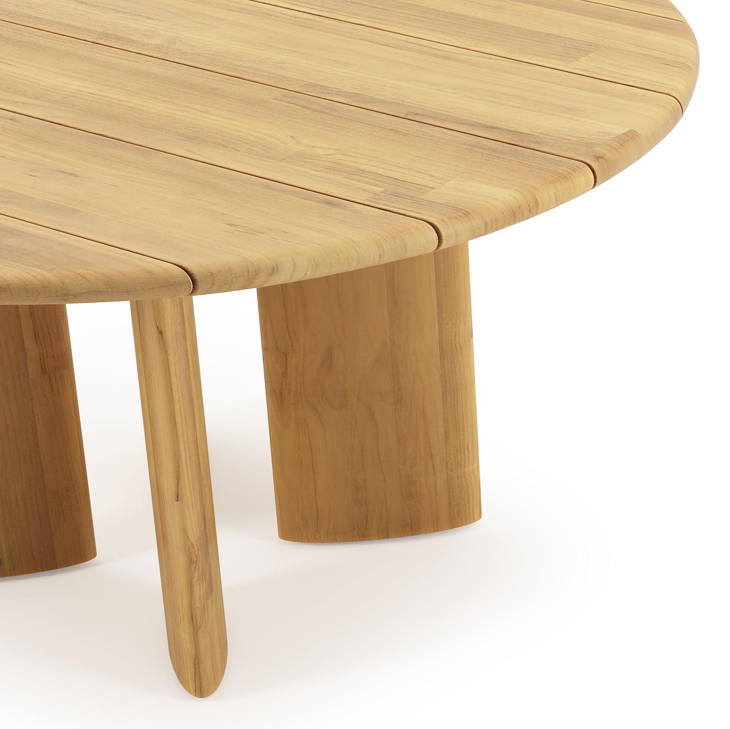 Table de jardin Gardo ronde en teck - Diam. 150 cm