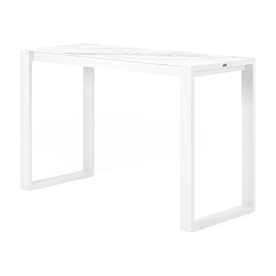Verato tuintafel in wit aluminium en volkeramiek calacatta - L 170 x B 70 x H 106 cm