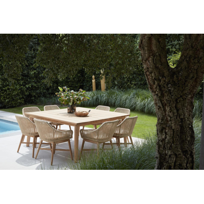 Borgo tuinstoel in teak en naturel wicker