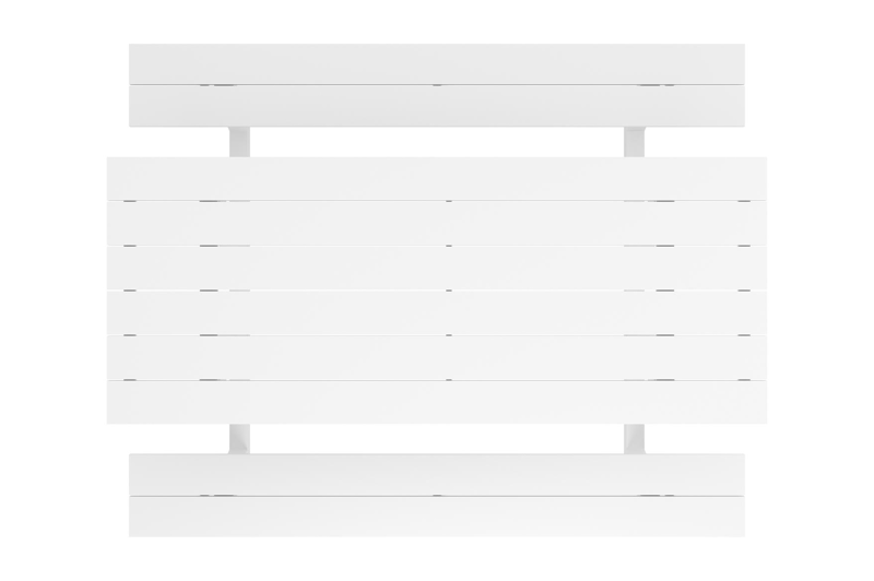 Felino picknicktafel in wit aluminium - L 220 x B 176 x H 76 cm