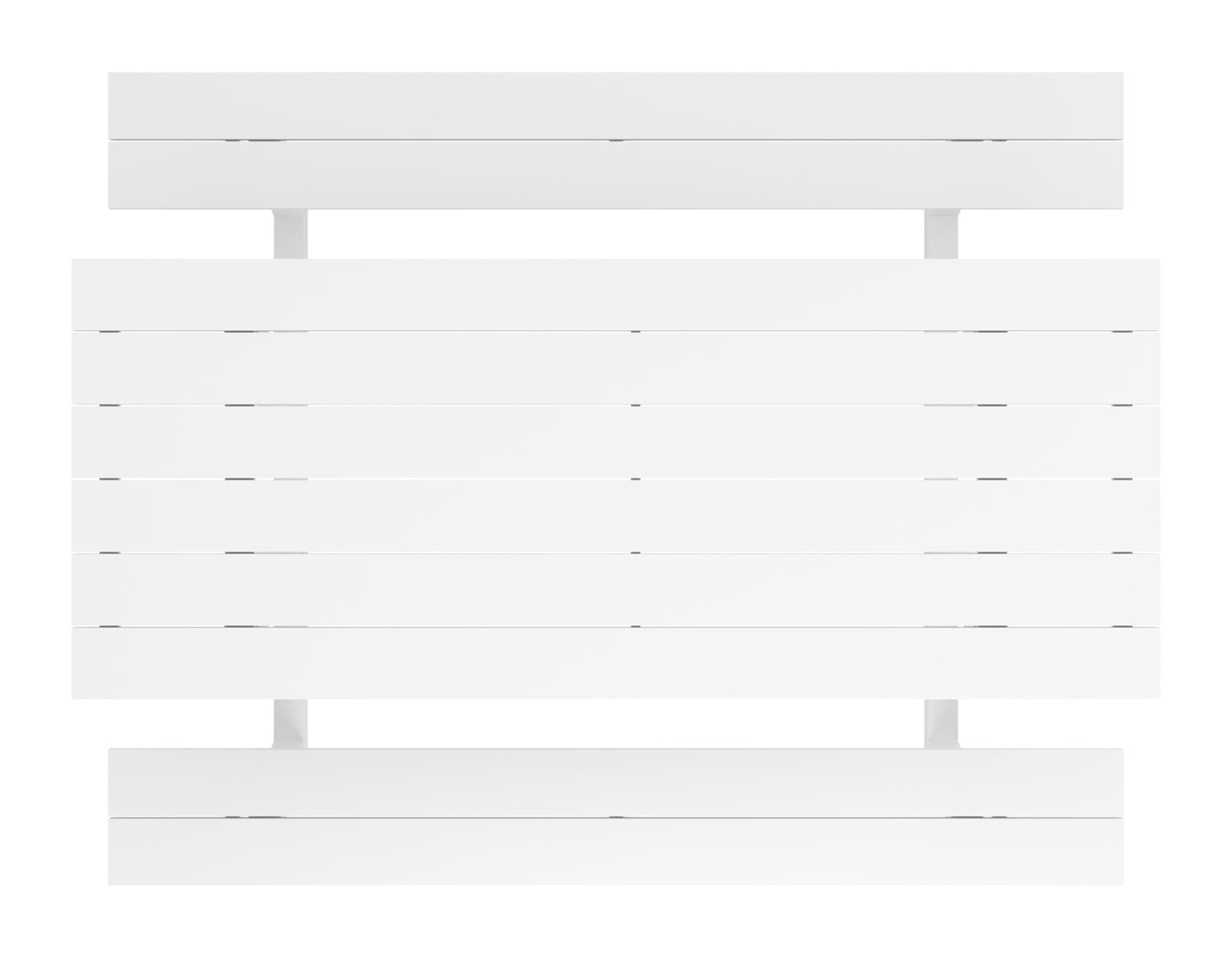 Table de pique-nique Felino en aluminium blanc - Lg 220 x Larg 176 x H 76 cm