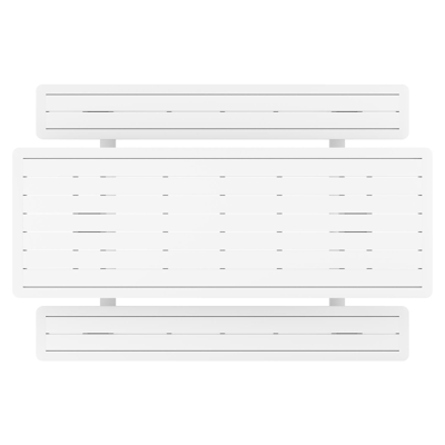 Merano picknicktafel in wit aluminium - L 240 x B 181 x H 73 cm