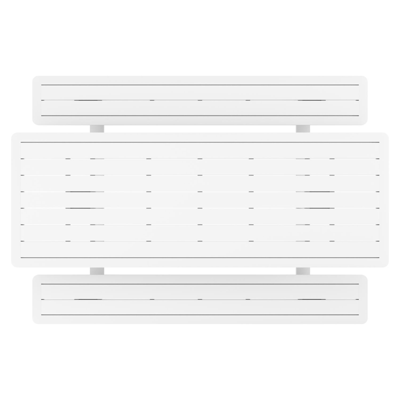 Table de pique-nique Merano en aluminium blanc - Lg 240 x Larg 181 x H 73 cm