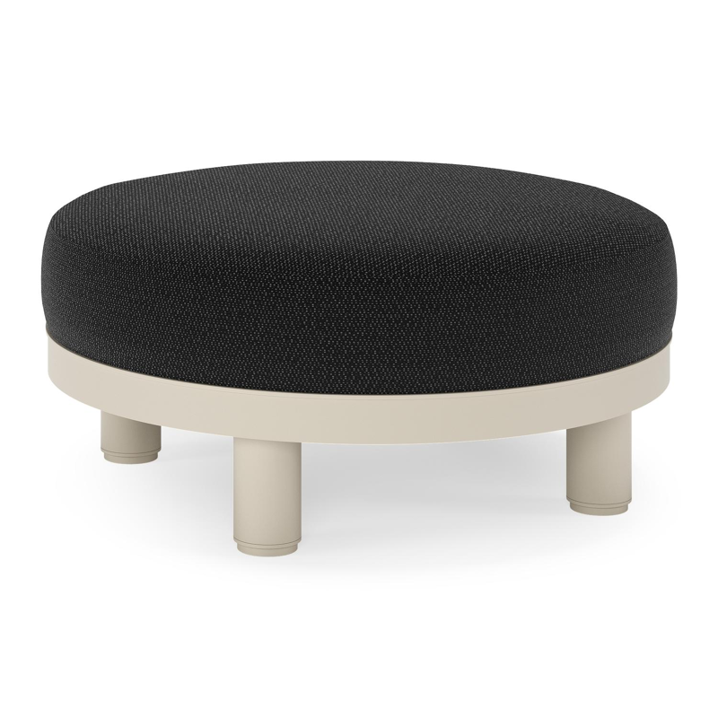 Donato lounge poef in beige aluminium met all weather sunbrella® luxe Lopi Baribal kussen