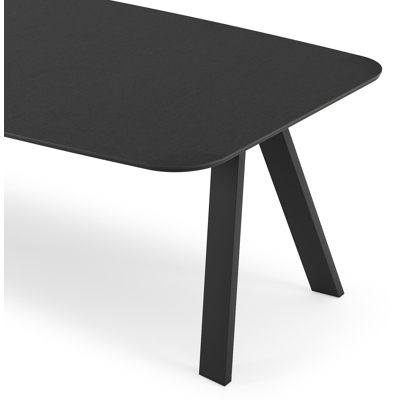 Cesano tuintafel in zwart aluminium en volkeramiek nero black - L 255 x B 115 x H 75 cm