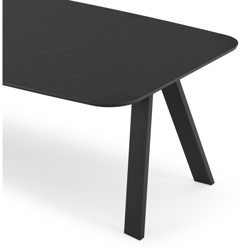 Cesano tuintafel in zwart aluminium en volkeramiek nero black - L 255 x B 115 x H 75 cm