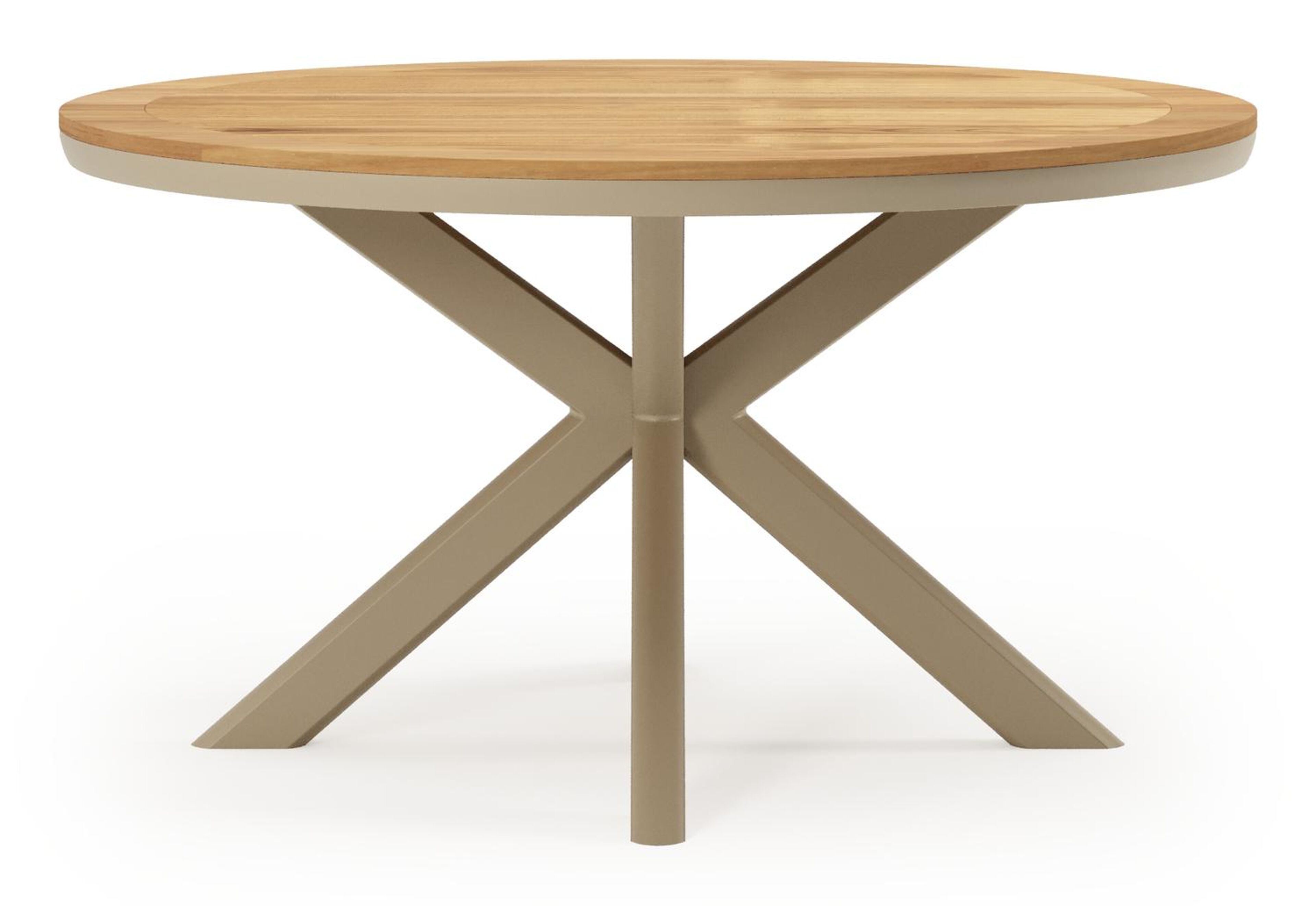 Ensemble de jardin Pamplona en aluminium beige et sintered stone avec 6 chaises de jardin empilable Amalfi