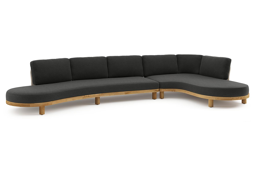 Chaise longue links + 3-zit organisch