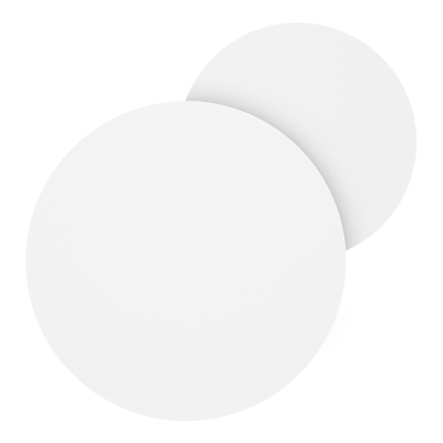 Lacrima set van 2 loungetafels rond in zwart aluminium en volkeramiek Arctic White - Dia. 85/65 x H 35/30 cm