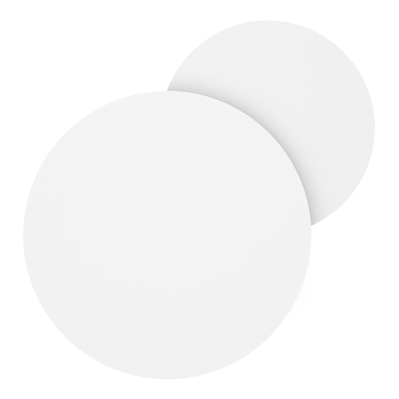 Lacrima set van 2 loungetafels rond in zwart aluminium en volkeramiek Arctic White - Dia. 85/65 x H 35/30 cm