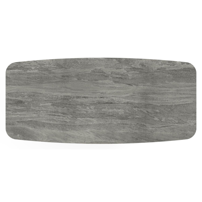 Lacrima tuintafel in zwart aluminium en volkeramiek aspen grey - L 255 x B 115 x H 74 cm