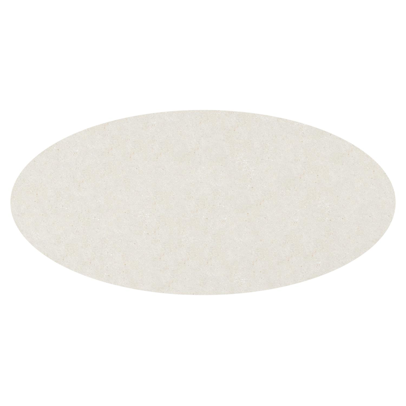 Amico tuintafel ovaal in beige aluminium en volkeramiek Shilin - L 260 x B 125 x H 73.5 cm