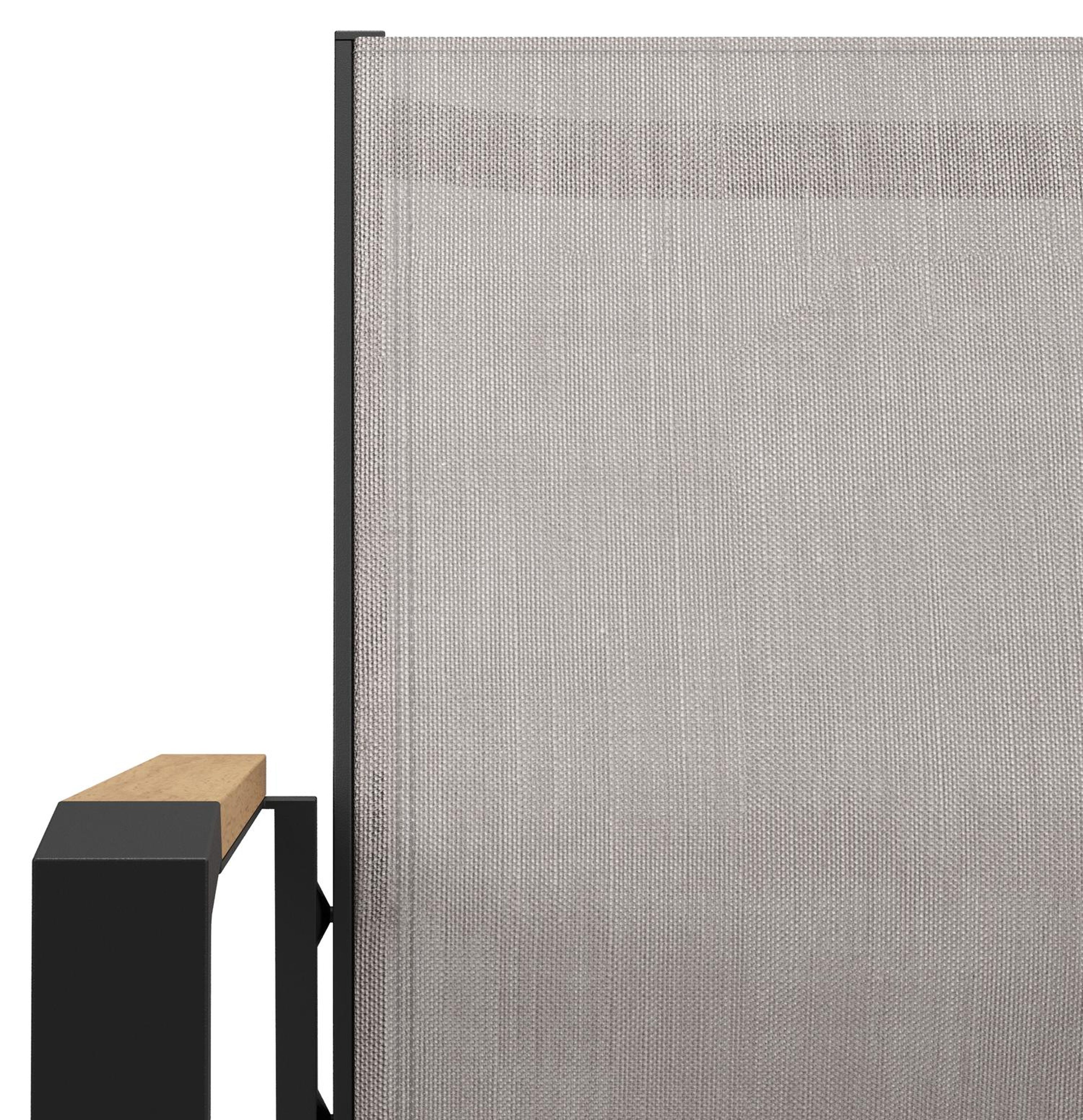Ensemble de jardin Calzo en aluminium noir et polywood avec 6 chaises de jardin empilable Bahia