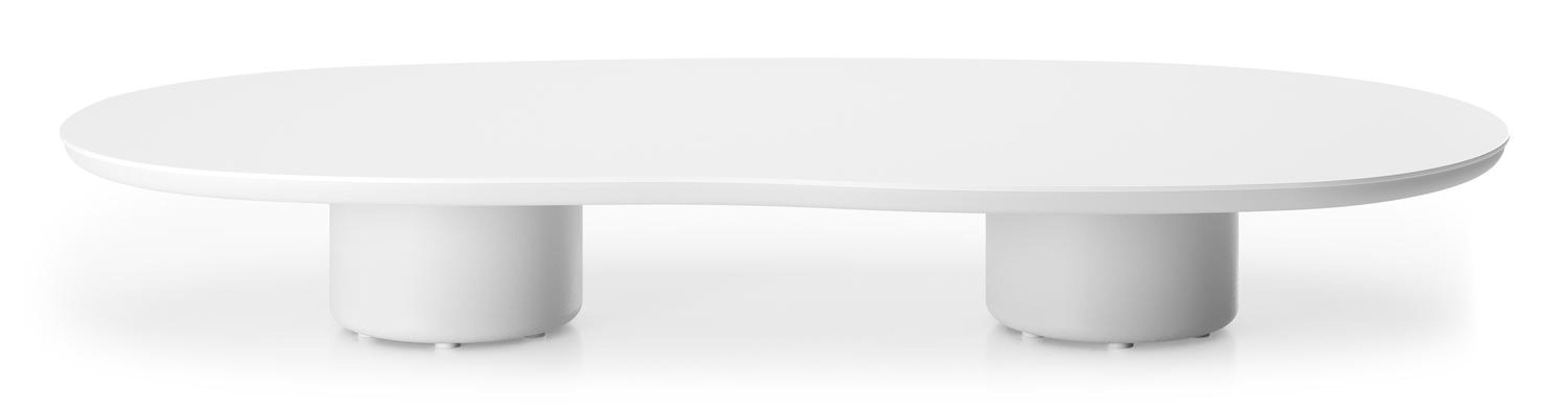 Amico loungetafel organisch in wit aluminium en volkeramiek Arctic White - L 170 x B 91 x H 25 cm