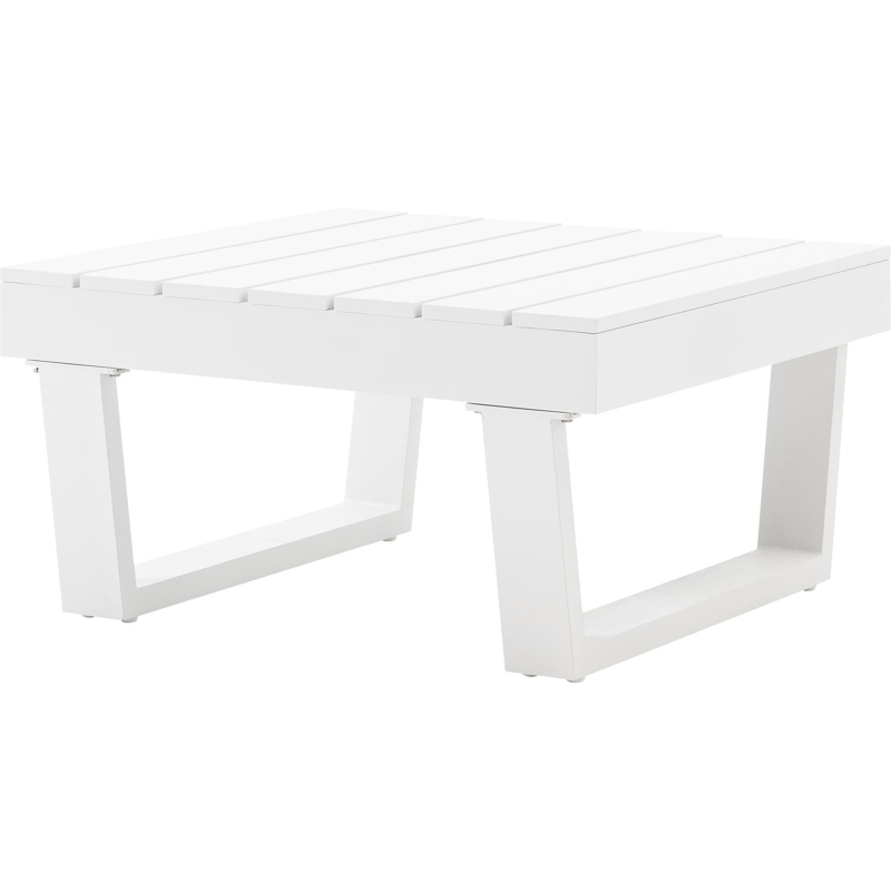 Modica loungetafel in wit aluminium - L 72 x B 72 x H 38 cm