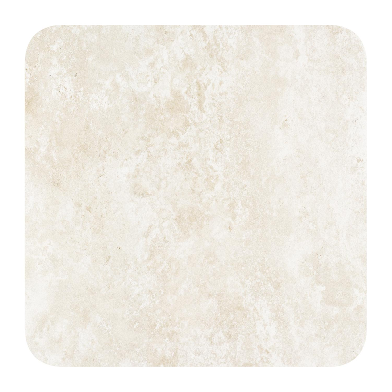 Fano kantelbare tuintafel afgerond vierkant in wit aluminium en volkeramiek Rapolano L 80 x B 80 cm