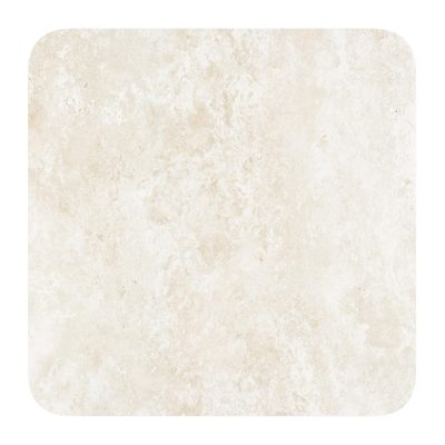 Table de jardin inclinable Fano carré arrondi en aluminium blanc et céramique pleine Rapolano Lg. 80 x Lrg. 80 cm