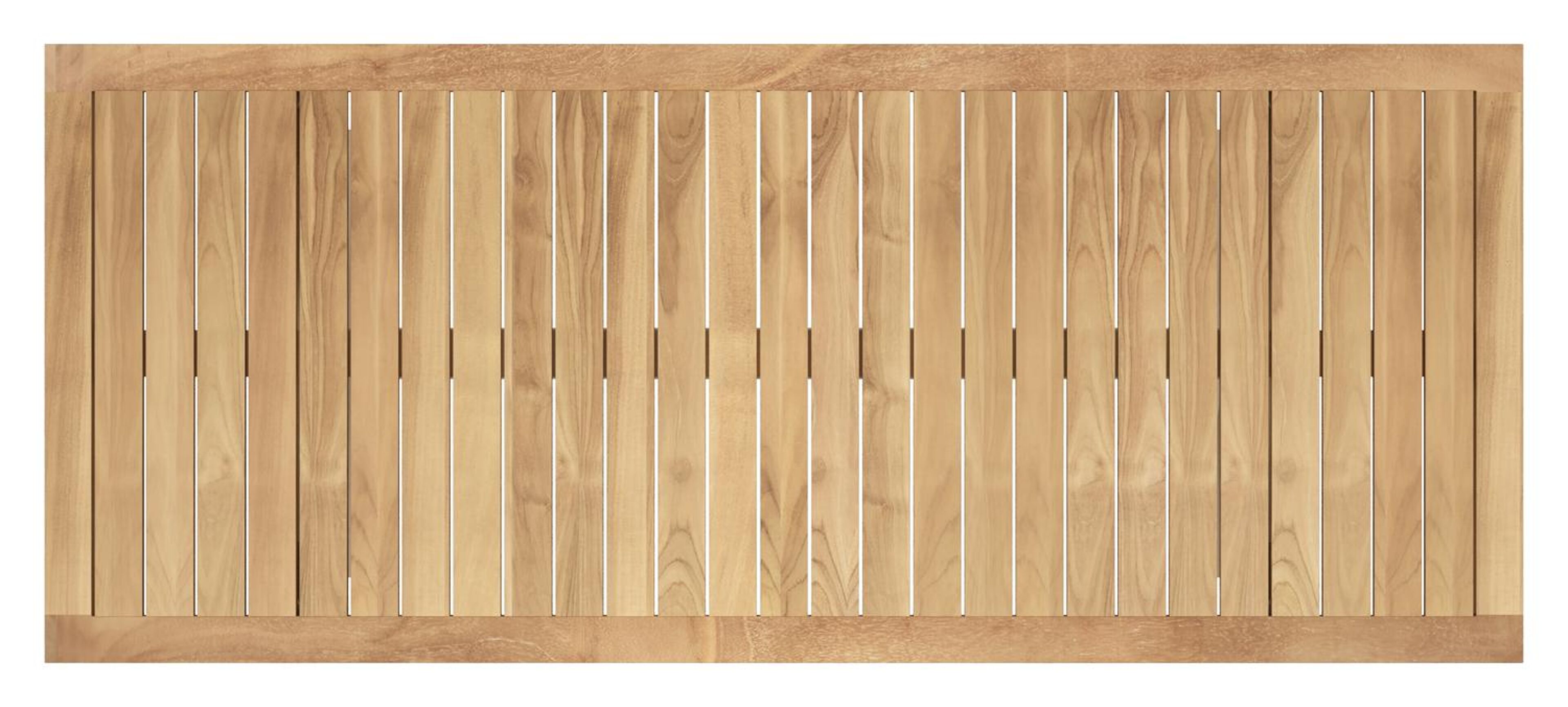 Reza tuintafel rechthoekig in beige aluminium en teak - L 220 x B 92 x H 74 cm