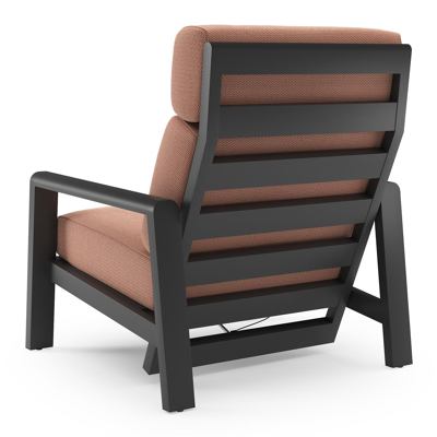 Cosenzo loungestoel in zwart aluminium met lopi fawn all weather sunbrella® luxe kussen