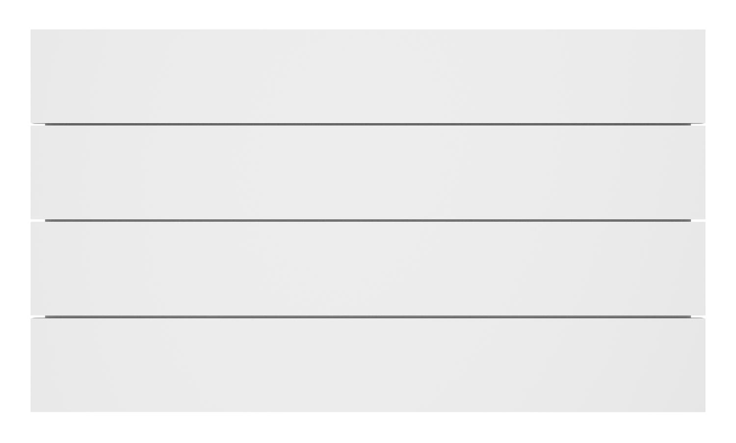 Table basse Pagino en aluminium blanc - Lg 140 x larg. 79,5 x H 21 cm